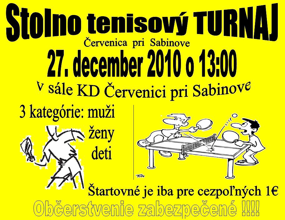 Stolnotenisový turnaj 2010